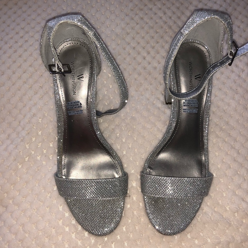 Worthington Silver/Glitter Heels
